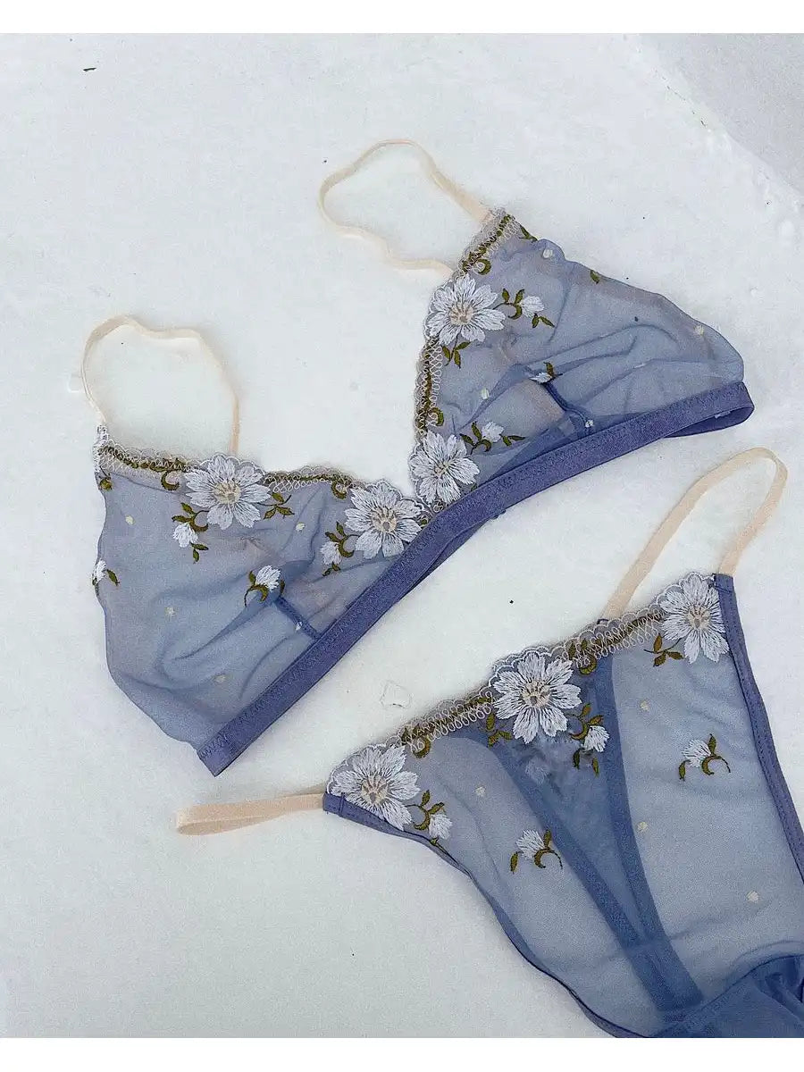 Floral Bralette + Panty Set