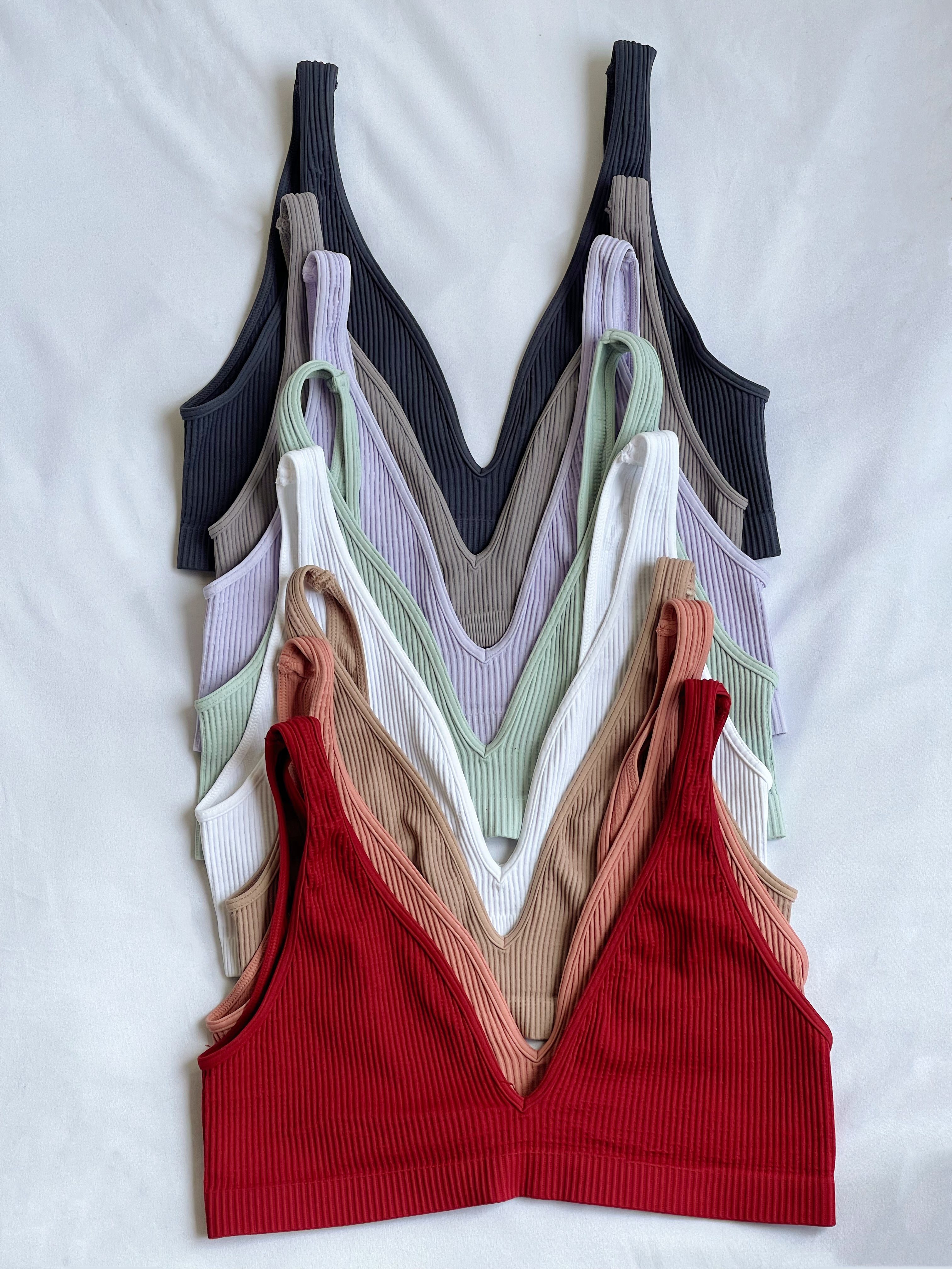 Sweet Ribbed Seamless Bralette