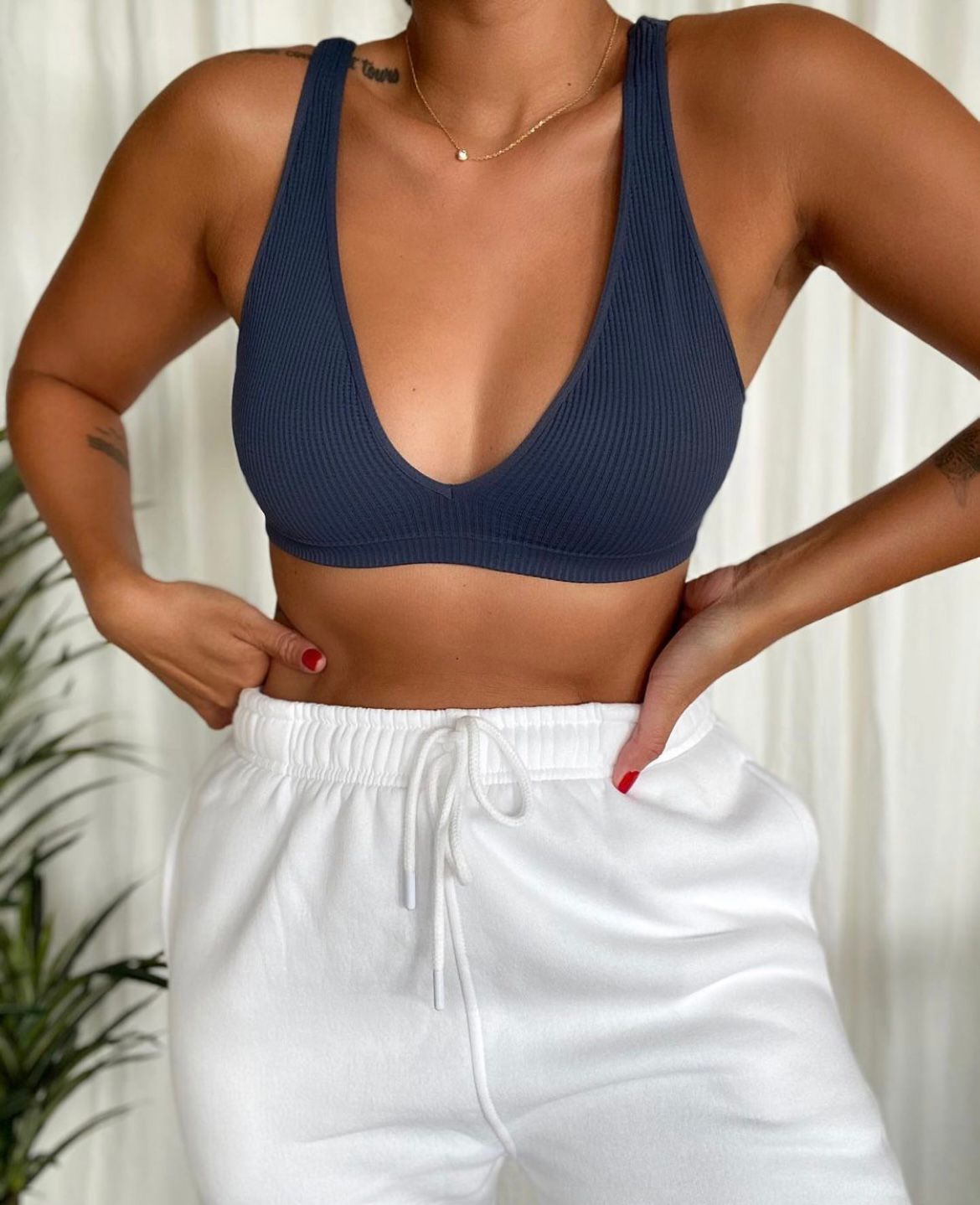 Sweet Ribbed Seamless Bralette
