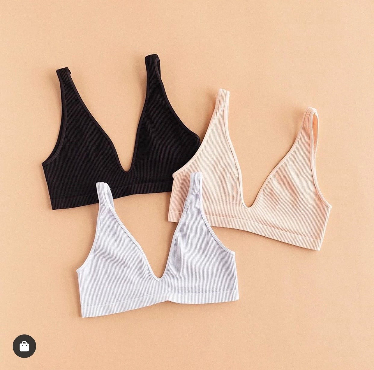 Sweet Ribbed Seamless Bralette