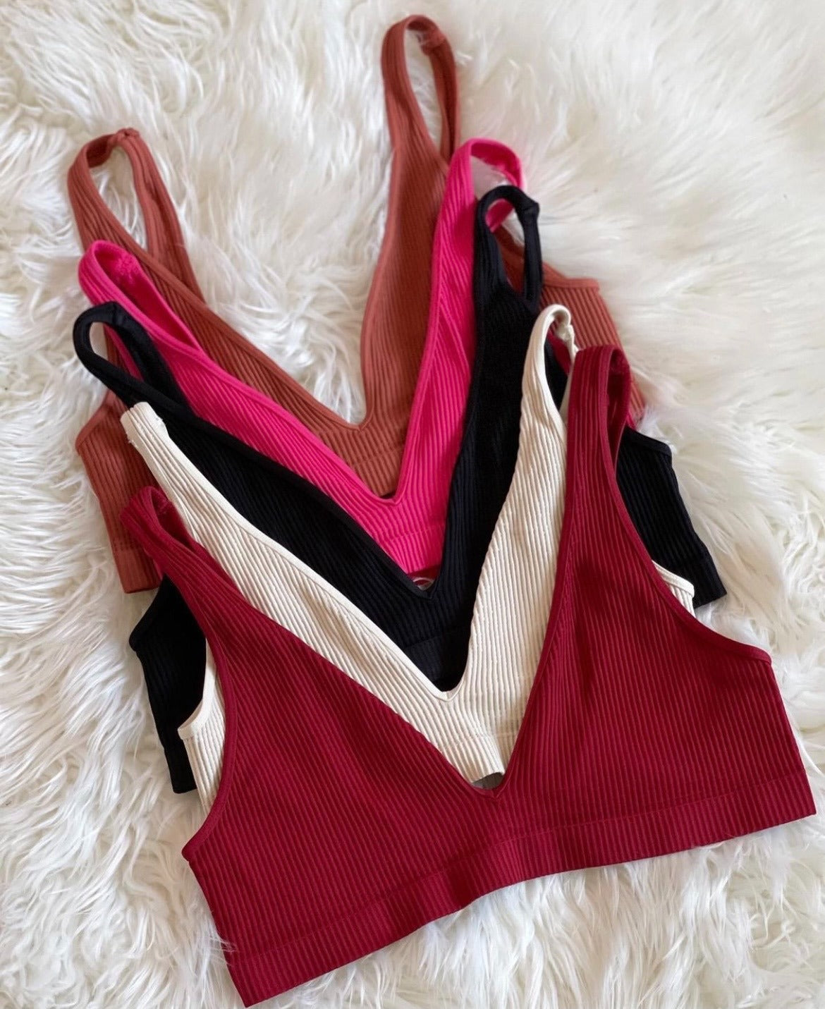 Sweet Ribbed Seamless Bralette