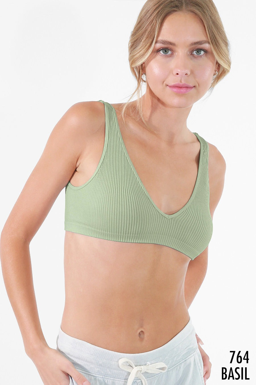 Sweet Ribbed Seamless Bralette